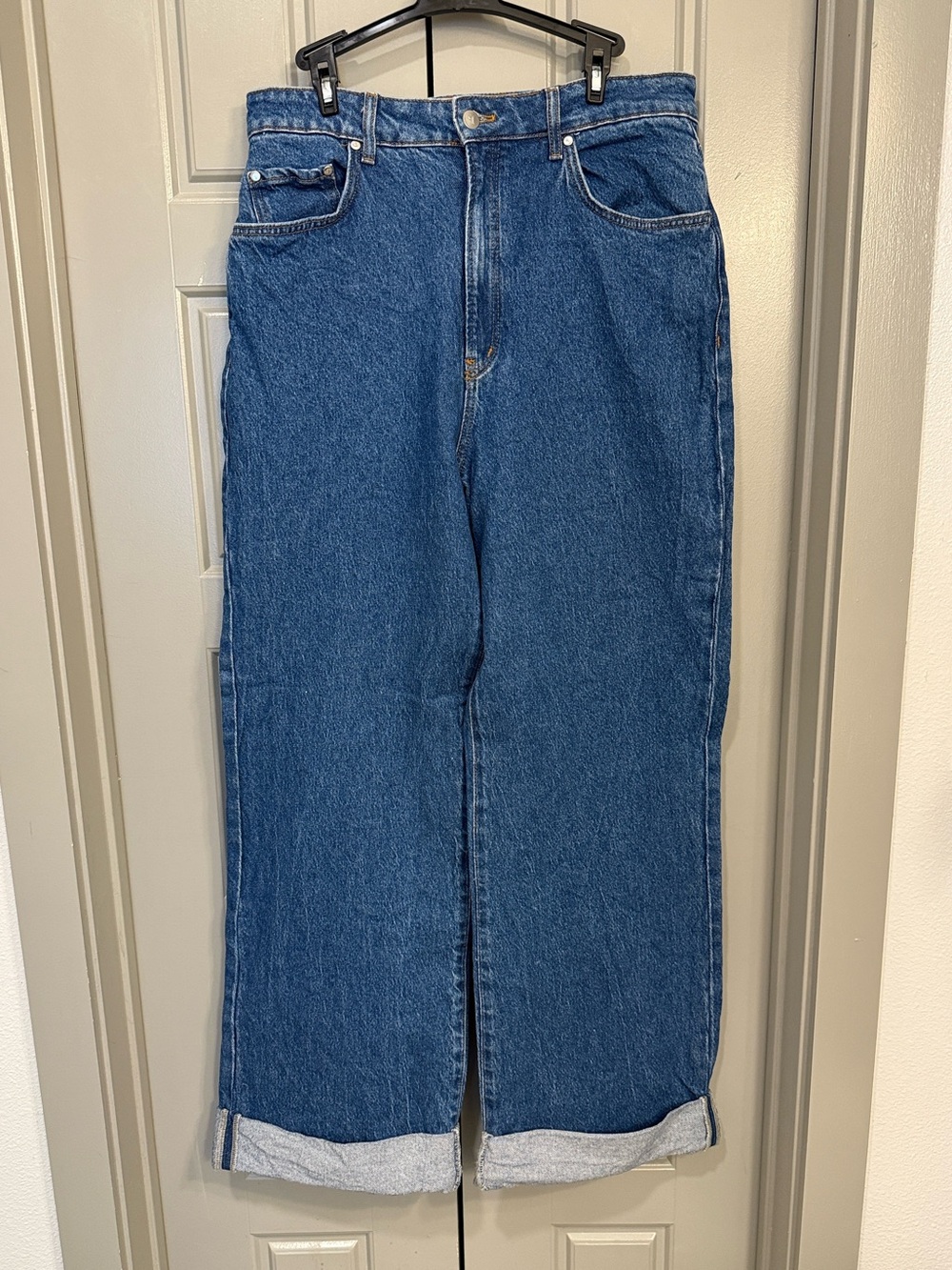 Pilcro High-Rise Wide Leg Women’s Jeans in Dark Blue - Picture 3 of 8